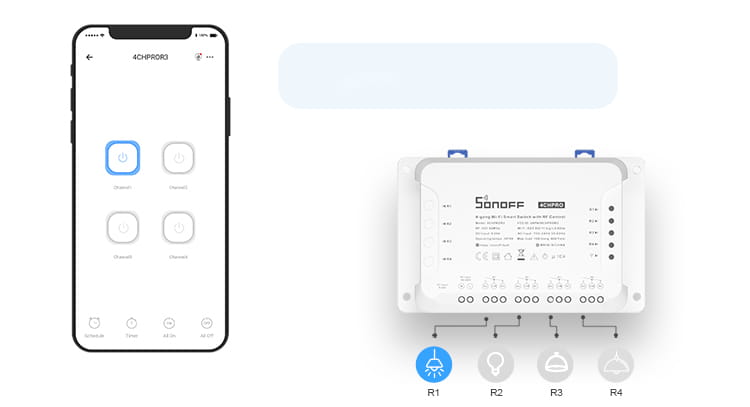 Smart switch WiFi + RF 433 Sonoff RF R2 (NEW)