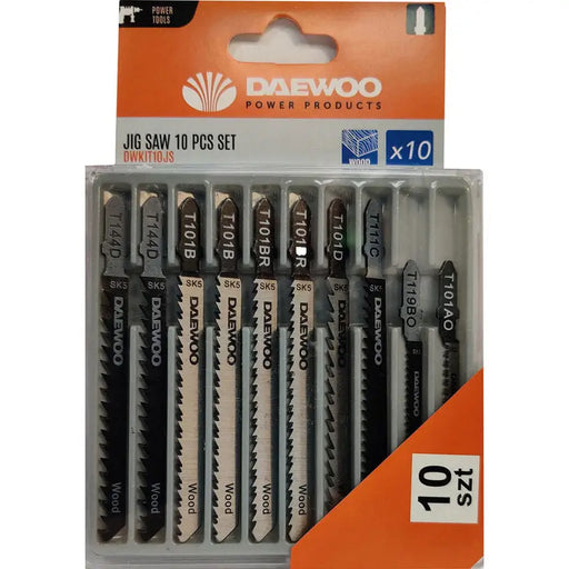 10 PCS DAEWOO DWKIT10JS JIG SAW BLADES SET - Ножове за прободни триони<<<Консумативи за
