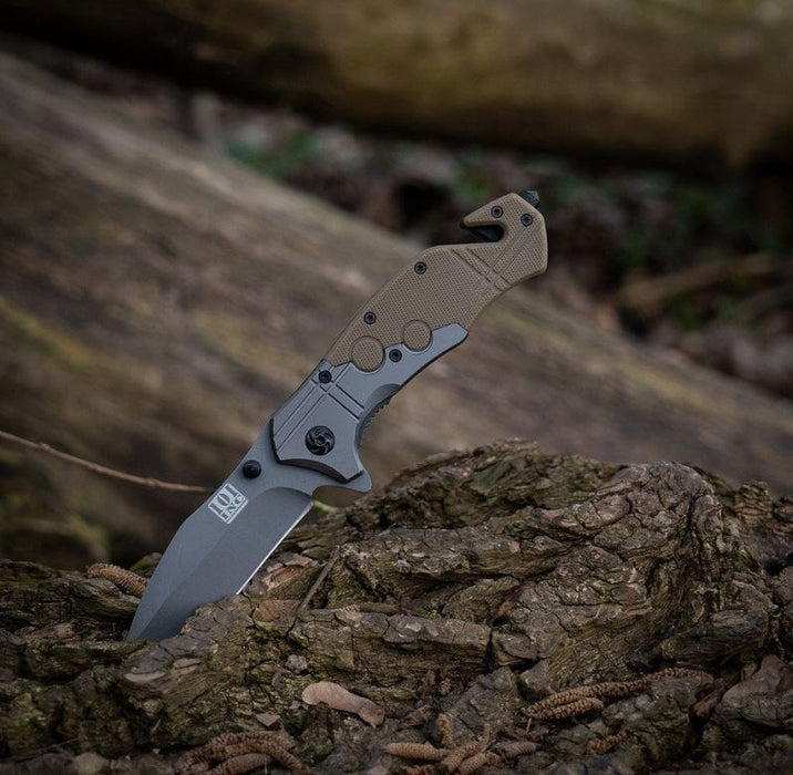 Commander Rescue 101 INC Knife, Black/Tan