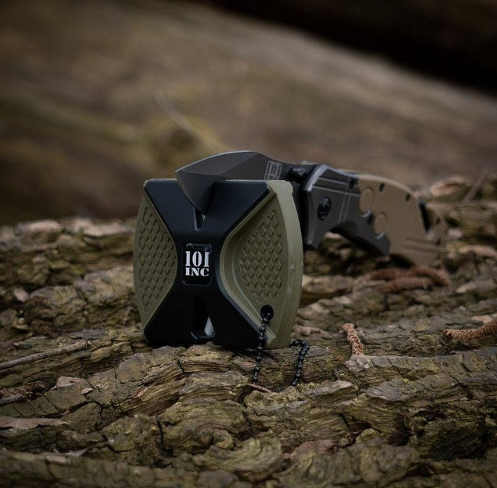 Commander Rescue 101 INC Knife, Black/Tan