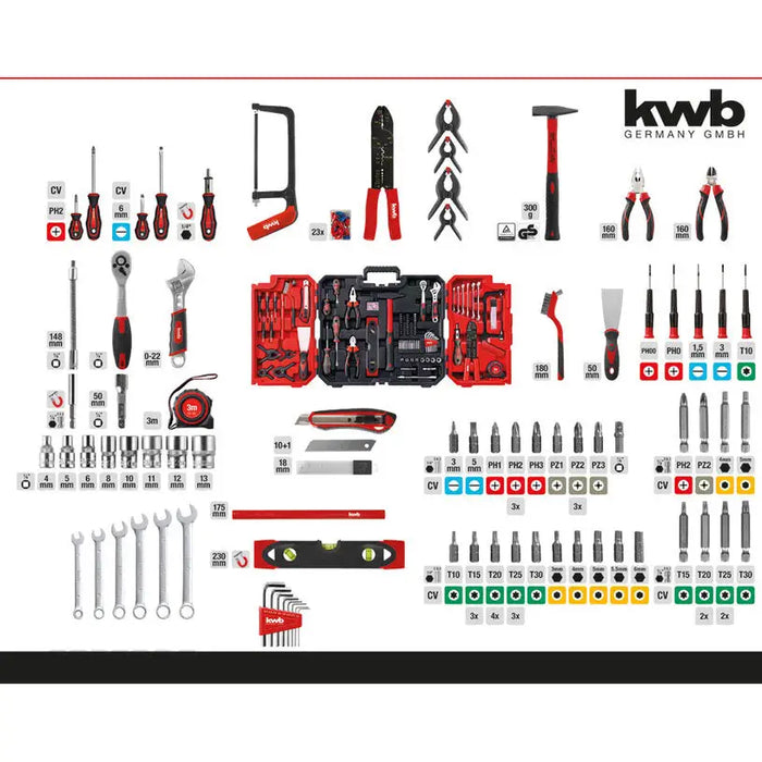125 PIECE TOOL KIT KWB - Комплекти вложки и тресчотки<<<Ръчни инструменти<<<Инструменти и