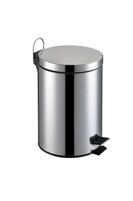 BASKET WITH PEDAL 3L METAL CHROME