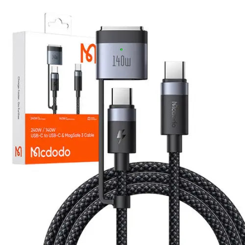2-in-1 USB-C to USB-C + Magsafe 3 cable Mcdodo CA-0140 2m (black) - Others<<<USB cables<<<GSM Accessories<<<InnproXML