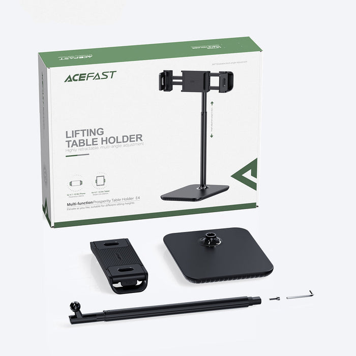 Acefast telescopic phone and tablet holder (135-230mm wide) for the desk 360 ° black (E4 black) - Cell phone
