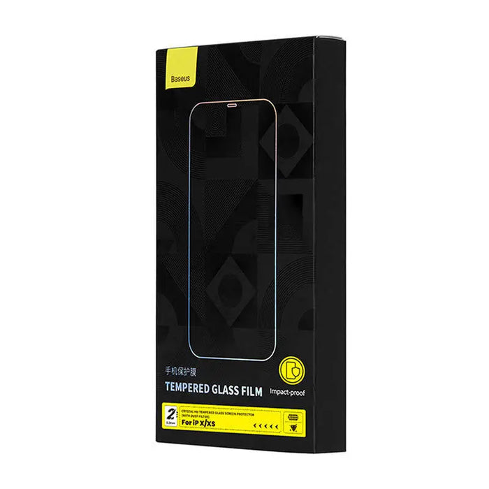2x Baseus Crystal Tempered Glass 0.3mm for iPhone X/XS - For smartphones<<<Tempered glass and screen protectors<<<GSM