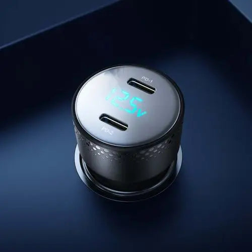 2x USB C 70W car charger with LED display Joyroom JR-CCD02 - black - Car charger<<<Основна<<<DunaXML&&&Car