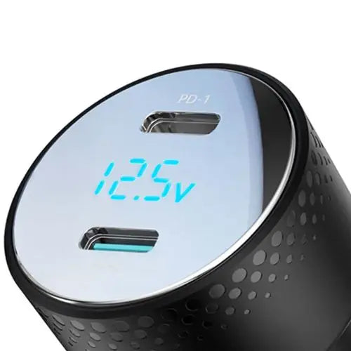 2x USB C 70W car charger with LED display Joyroom JR-CCD02 - black - Car charger<<<Основна<<<DunaXML&&&Car