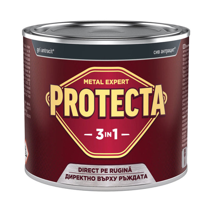 3 IN 1 ENAMEL LACQUER 500 ML ANTHRACITE GRAY PROTECTA PROTECTA - Алкидни и водоразтворими<<<Бои за метал и дърво<<<Бои