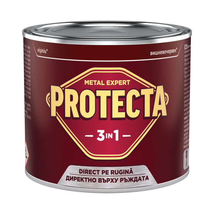 3 IN 1 ENAMEL LACQUER 500 ML CHERRY RED COLOR PROTECTA - Алкидни и водоразтворими<<<Бои за метал и дърво<<<Бои и