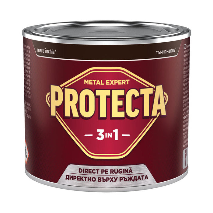 3 IN 1 ENAMEL LACQUER 500 ML DARK BROWN COLOR PROTECTA - Алкидни и водоразтворими<<<Бои за метал и дърво<<<Бои и
