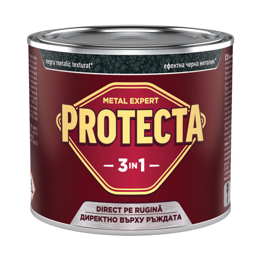 3 IN 1 ENAMEL POLISH 500 ML COLOR BLACK METALLIC PROTECTA - Алкидни и водоразтворими<<<Бои за метал и дърво<<<Бои и