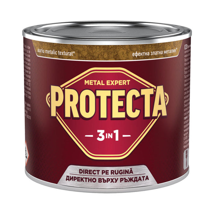 3 IN 1 ENAMEL POLISH 500 ML COLOR GOLD METALLIC PROTECTA - Алкидни и водоразтворими<<<Бои за метал и дърво<<<Бои и