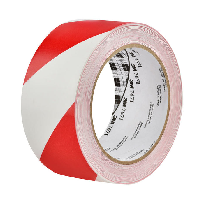SELF-ADHESIVE SIGNAL TAPE RED-WHITE 33 M / 50 MM 3M 767i