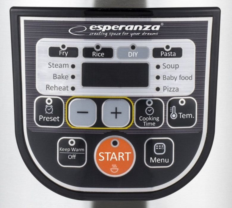 Esperanza EKG011 multi cooker 5 L 860 W Black Stainless steel - Food processorsAGD-ROK<<<Home Appliance
