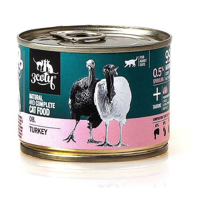 3COTY 08. Turkey - wet cat food - 180g