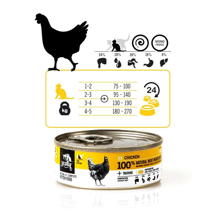 Cat food 3COTY Chicken 80 g