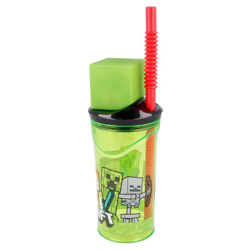 3D 360 ML MINECRAFT MAXHOME BOTTLE WITH STRAW - Кани гарафи и бутилки<<<Домашни потреби<<<Кухня<<<Praktiker