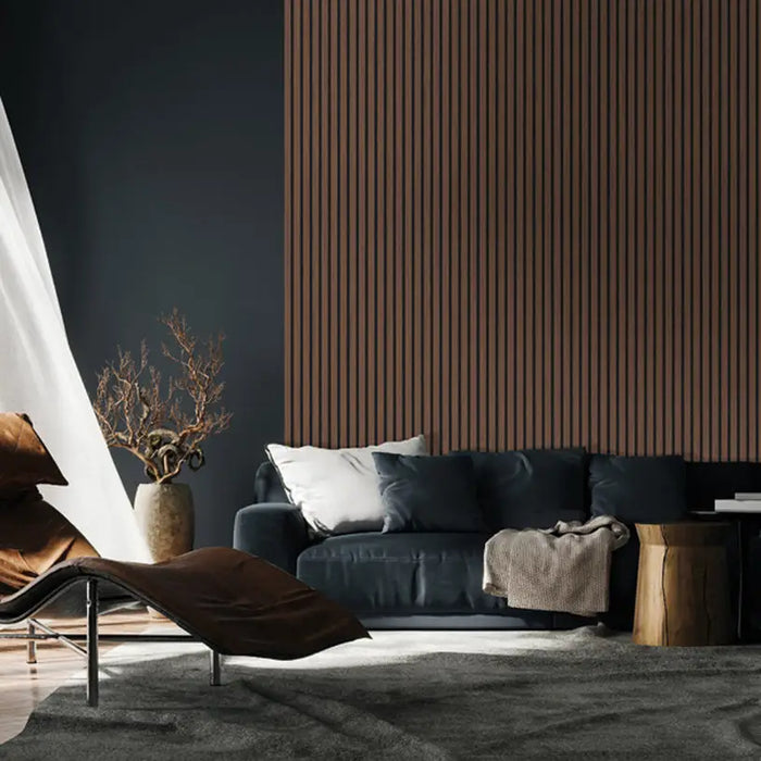 3D MDF WALL PANELS NEUHOFER SMOKE OAK 267X18X0.8 CM - Стенни панели<<<Стенни и таванни панели<<<Подови и стенни