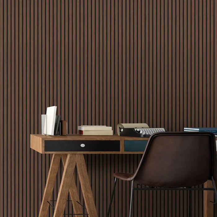 3D MDF WALL PANELS NEUHOFER SMOKE OAK 267X18X0.8 CM - Стенни панели<<<Стенни и таванни панели<<<Подови и стенни