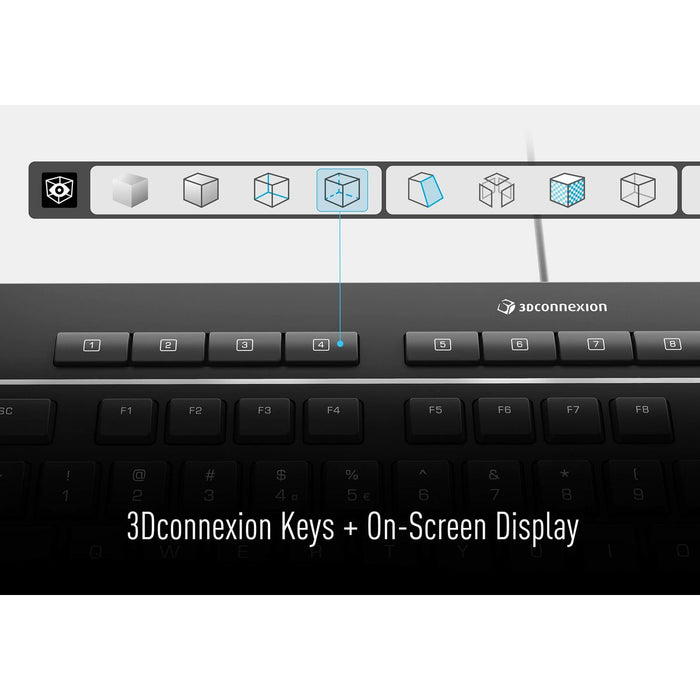 Keyboard 3Dconnexion 3DX-700092 Black Qwerty US