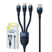 3in1 USB cable Baseus Flash Series USB-C + micro USB + Lightning 100W 1.2m (blue) - Combo Cables<<<USB cables<<<GSM