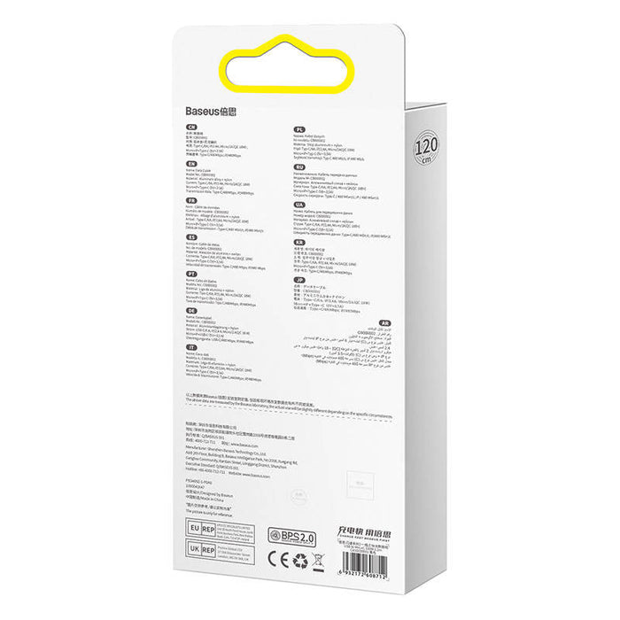 3in1 USB cable Baseus Flash Series USB-C + micro USB + Lightning 100W 1.2m (black) - Combo Cables<<<USB cables<<<GSM