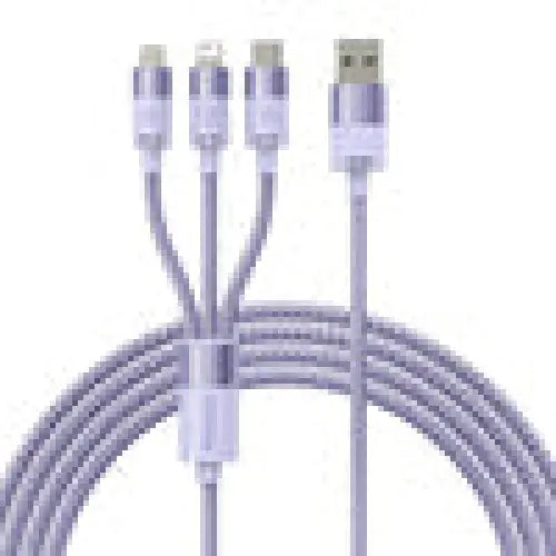 3in1 USB cable Baseus StarSpeed Series USB-C + Micro + Lightning 3,5A 1.2m (Purple) - Combo Cables<<<USB cables<<<GSM