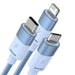 3in1 USB cable Baseus StarSpeed Series USB-C + Micro + Lightning 3,5A 1.2m (Blue) - Combo Cables<<<USB cables<<<GSM