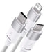 3in1 USB cable Baseus StarSpeed Series USB-C + Micro + Lightning 3,5A 1.2m (White) - Combo Cables<<<USB cables<<<GSM