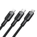 3in1 USB to USB-C / Lightning / Micro USB Cable Mcdodo CA-0930 6A 1.2m (Black) - Combo Cables<<<USB cables<<<GSM