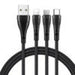 3in1 USB to USB-C / Lightning / Micro USB Cable Mcdodo CA-6960 1.2m (Black) - Combo Cables<<<USB cables<<<GSM