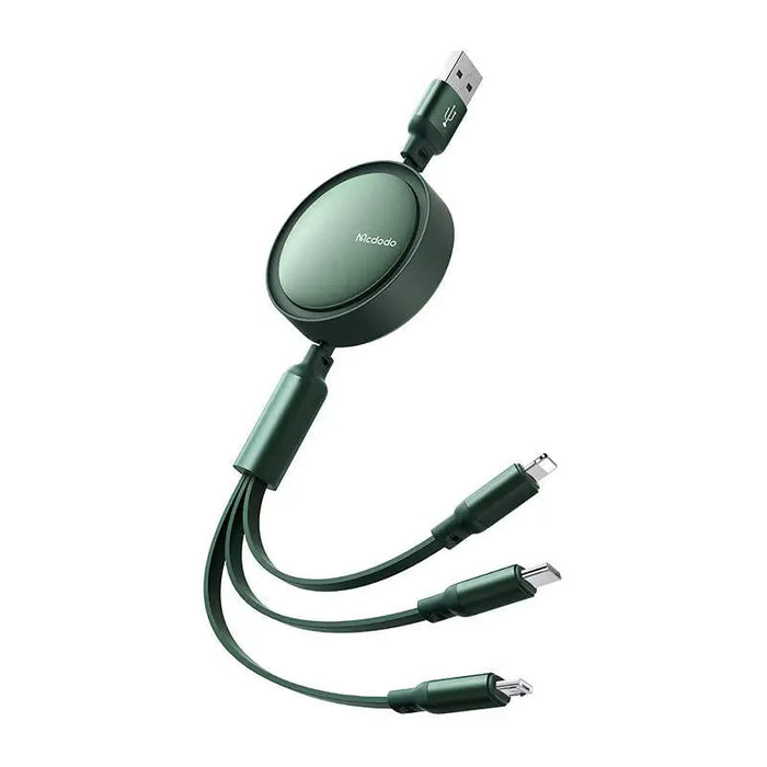 3in1 USB to USB-C / Lightning / Micro USB Cable Mcdodo CA-7257 3.5A 1.2m (green) - Combo Cables<<<USB cables<<<GSM