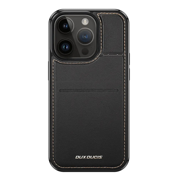 3in1 Wallet Case with Stand for iPhone 14 Pro MagSafe RFID Blocker Dux Ducis Rafi Mag - Black - Cell phone cases
