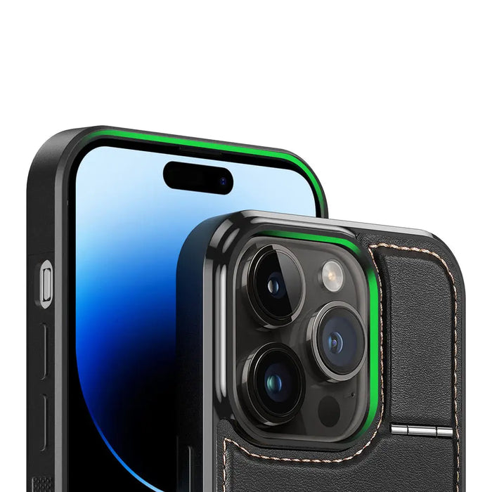 3in1 Wallet Case with Stand for iPhone 14 Pro MagSafe RFID Blocker Dux Ducis Rafi Mag - Black - Cell phone cases