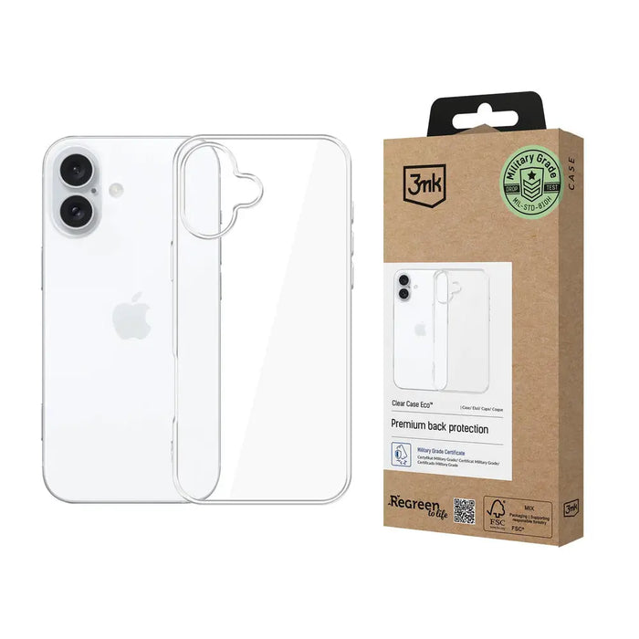 3mk Clear Case Eco for Apple iPhone 16 plus - transparent - *Kategoria tymczasowa<<<HurtelXML