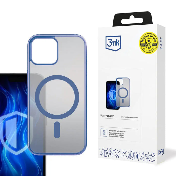 3mk Frosty MagCase Blue Case for Apple iPhone 14 - Transparent - *Kategoria tymczasowa<<<HurtelXML