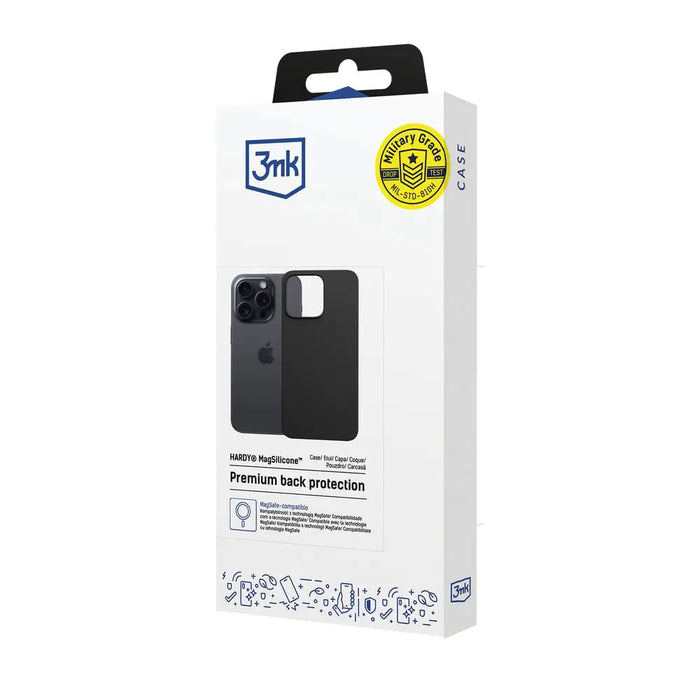 3mk Hardy MagSilicone Case for Apple iPhone 15 Pro Max - Gray - *Kategoria tymczasowa<<<HurtelXML