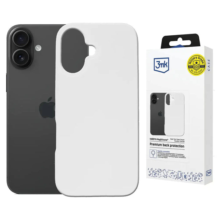 3mk Hardy MagSilicone Case for Apple iPhone 16 Plus - White - *Kategoria tymczasowa<<<HurtelXML