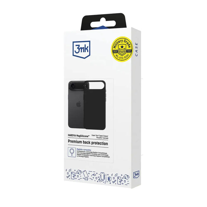 3mk Hardy MagSilicone Case for Apple iPhone 17 Air - Black - *Kategoria tymczasowa<<<HurtelXML