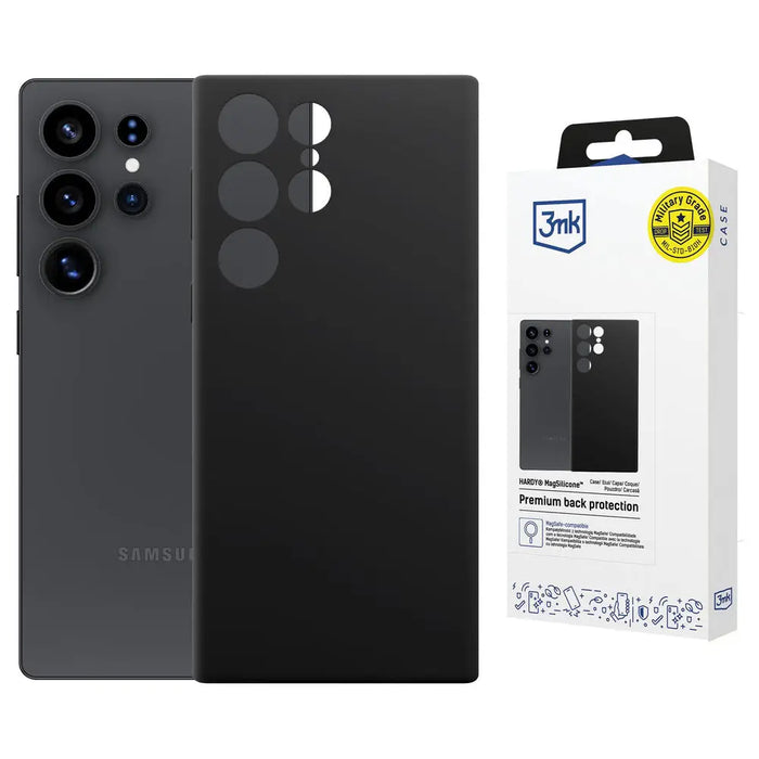 3mk Hardy MagSilicone Case for Samsung Galaxy S24 Ultra - Black - *Kategoria tymczasowa<<<HurtelXML