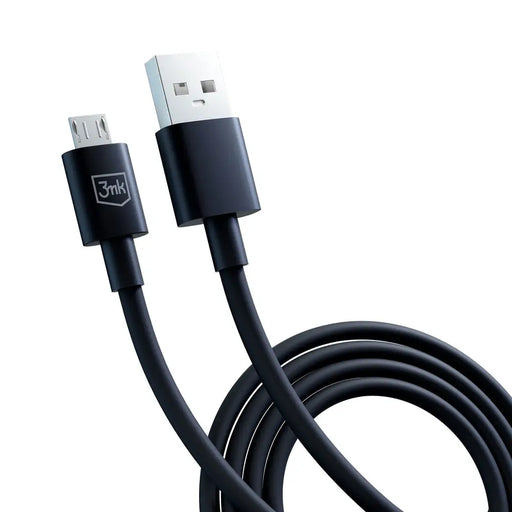 3mk Hyper Cable USB-A / micro USB 5V 2.4A 1.2m - black - *Kategoria tymczasowa<<<HurtelXML