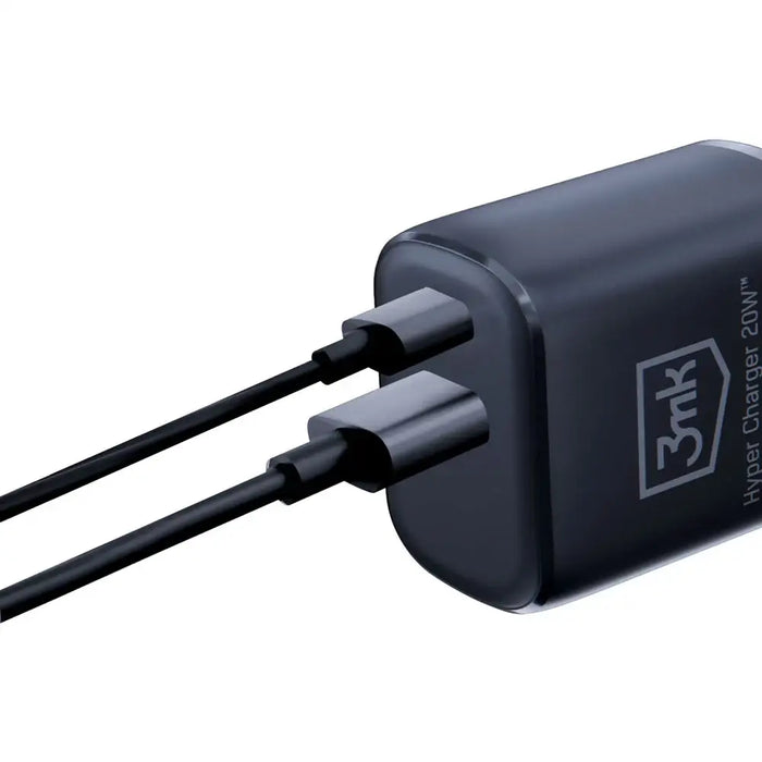 3mk Hyper Charger 20W USB-C USB-A wall charger - black - Cell phone USB charger<<<HurtelXML