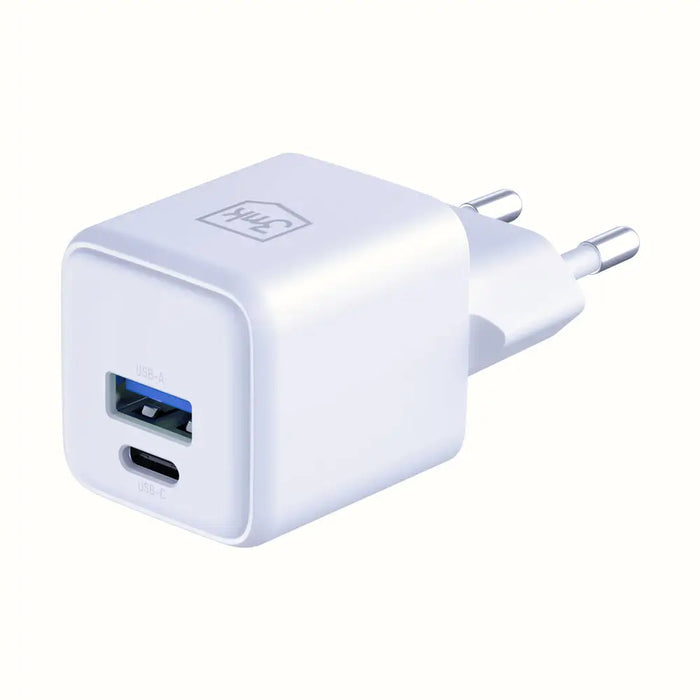 3mk Hyper GaN Charger 20W QC4+ PD PPS USB-C USB-A Wall Charger - White - *Kategoria tymczasowa<<<HurtelXML