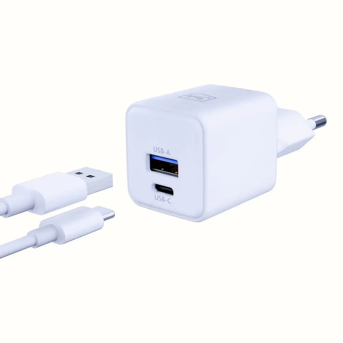 3mk Hyper GaN Charger 20W QC4+ PD PPS USB-C USB-A Wall Charger - White - *Kategoria tymczasowa<<<HurtelXML