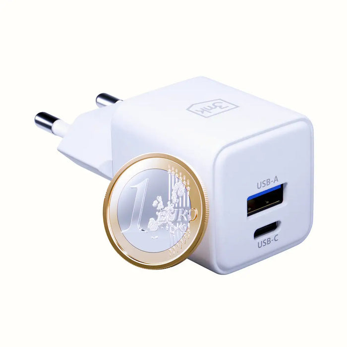 3mk Hyper GaN Charger 20W QC4+ PD PPS USB-C USB-A Wall Charger - White - *Kategoria tymczasowa<<<HurtelXML