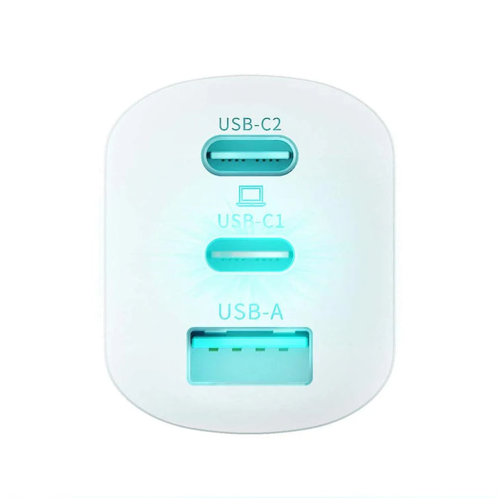 3MK HyperCharger 65W 2xUSB-C + 1xUSB-A charger GAN PD + QC - Cell phone tempered glass<<<HurtelXML