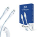 3MK HyperSilicone MFI USB-C / Lightning cable white 1m 20W 3A - Cell phone tempered glass<<<HurtelXML