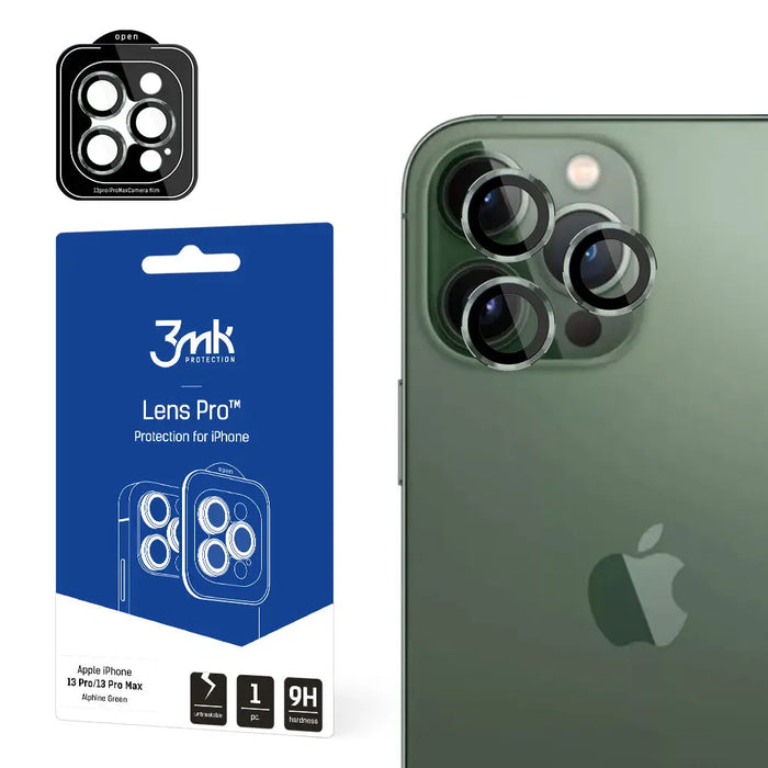 3mk Lens Protection Pro Camera Cover for iPhone 13 Pro / iPhone 13 Pro Max - Green - *Kategoria tymczasowa<<<HurtelXML