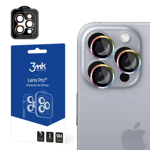 3mk Lens Protection Pro Camera Cover with Iridescent Frame for iPhone 16 Pro /16 Pro Max - *Kategoria