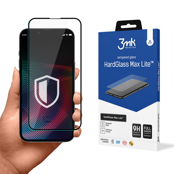 3mk HardGlass Max Lite™ tempered glass for iPhone 13 / 13 Pro / 14
